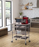 Seville Classics Stainless-Steel Top Utility Cart, Nsf Certified