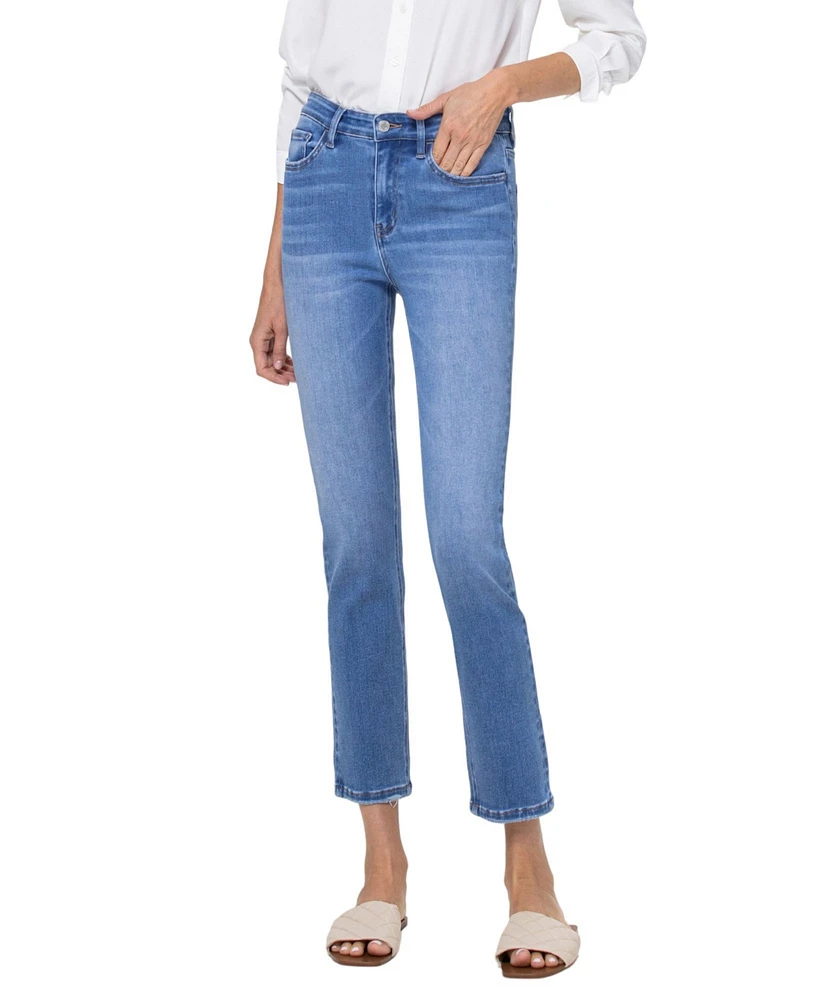 Vervet Women's High Rise Cropped Slim Straight Jeans
