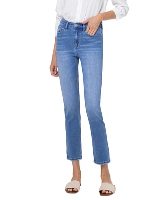 Vervet Women's High Rise Cropped Slim Straight Jeans