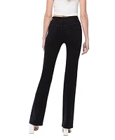 Vervet Women's High Rise Front V Panel Bootcut Jeans