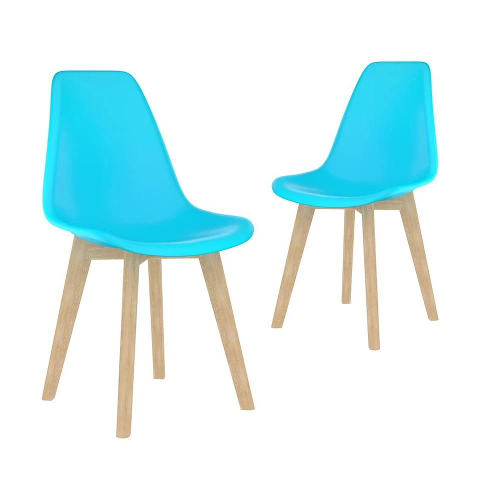 Dining Chairs pcs Blue Plastic