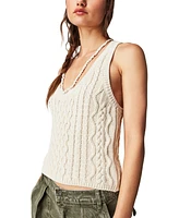Free People Women's High Tide Cable-Knit Tank Top