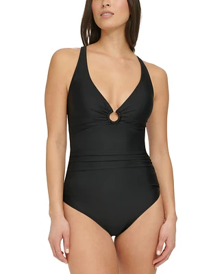 Tommy Hilfiger Women's O-Ring One-Piece Swimsuit