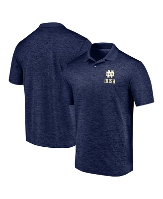 Men's Fanatics Heather Navy Notre Dame Fighting Irish Primary Logo Polo Shirt