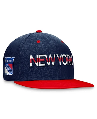 Men's Fanatics Navy, Red New York Rangers Authentic Pro Rink Two-Tone Snapback Hat