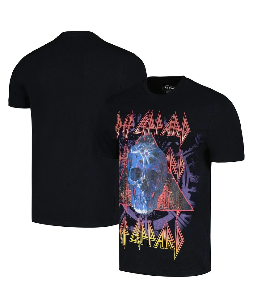 Men's and Women's Black Def Leppard Skull T-shirt