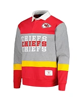 Men's Tommy Hilfiger Red Kansas City Chiefs Connor Oversized Rugby Long Sleeve Polo Shirt