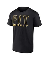 Men's Fanatics Black, White Pittsburgh Pirates Two-Pack Combo T-shirt Set