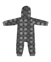 Baby Boys and Girls Colosseum Black Purdue Boilermakers Full-Zip Plaid Hoodie Long Sleeve Jumper