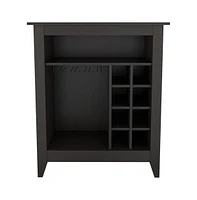 Depot E-shop Mojito Bar Cabinet, Six Built-in Wine Rack, One Open Drawer, Shelf