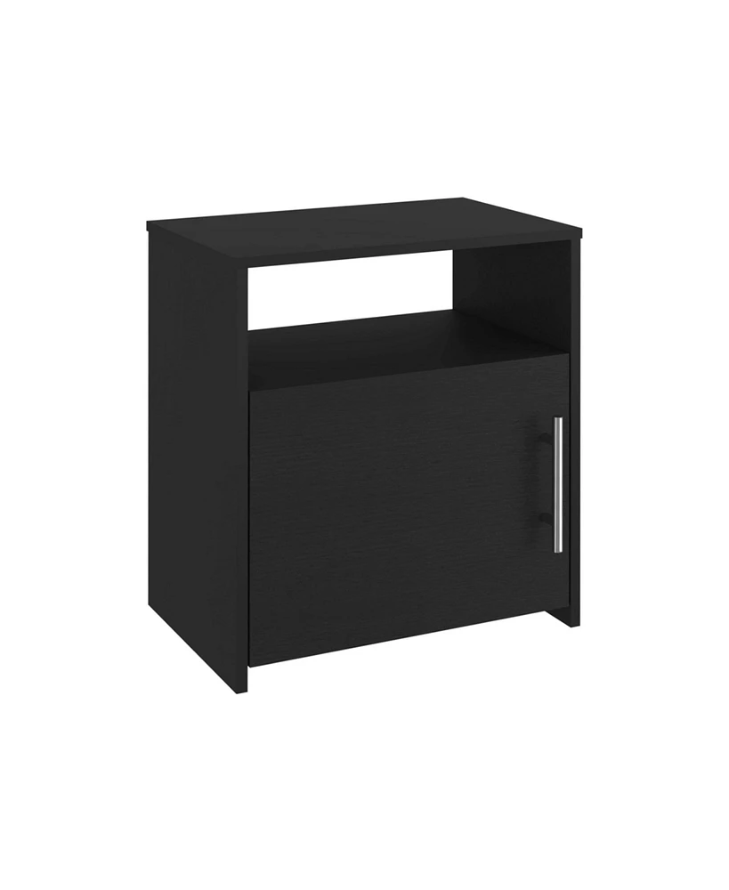 Depot E-shop Omaha Nightstand, Single Door Cabinet, Metal Handle, One Shelf, Superior Top