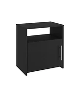 Depot E-shop Omaha Nightstand, Single Door Cabinet, Metal Handle, One Shelf, Superior Top