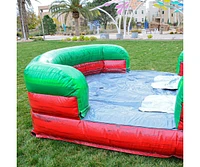 JumpOrange Midnight Commercial Grade Bounce House Water Slide Combo with Pool for Kids and Adults (with Blower), Basketball Hoop, Wet Dry Use, Outdoor