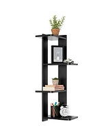 Danya B Alvar Corner 4-Tier Floating Ledge Column Wall Shelf