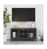 Tv Stand Anthracite 41.3"x13.8"x20.5" Steel and Glass