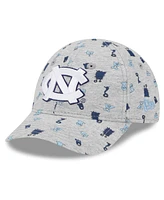 Toddler Boys and Girls New Era Heather Gray North Carolina Tar Heels Allover Print Critter 9FORTY Flex Hat