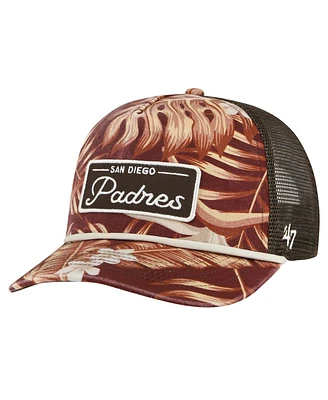 Men's '47 Brand Brown San Diego Padres Tropicalia Trucker Hitch Adjustable Hat