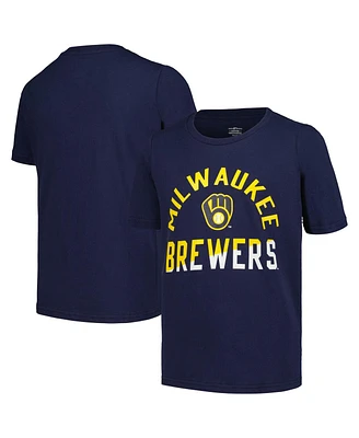 Big Boys Navy Milwaukee Brewers Halftime T-shirt