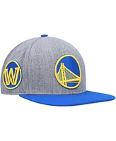 Men's Pro Standard Gray, Royal Golden State Warriors Classic Logo Two-Tone Snapback Hat