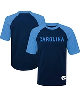 Big Boys Navy North Carolina Tar Heels Mecca Dunes Rash Guard Raglan T-shirt