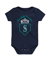 Baby Girls Fanatics Seattle Mariners 3-Pack Home Run Bodysuit Set