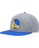 Men's Pro Standard Gray, Royal Golden State Warriors Classic Logo Two-Tone Snapback Hat