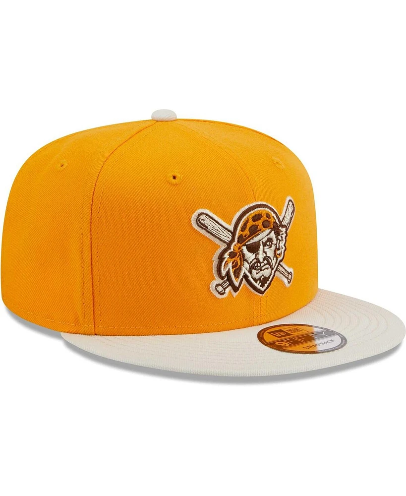 Men's New Era Gold Pittsburgh Pirates Tiramisu 9FIFTY Snapback Hat