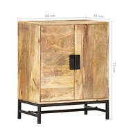 Sideboard 23.6"x13.8"x29.5" Solid Mango Wood