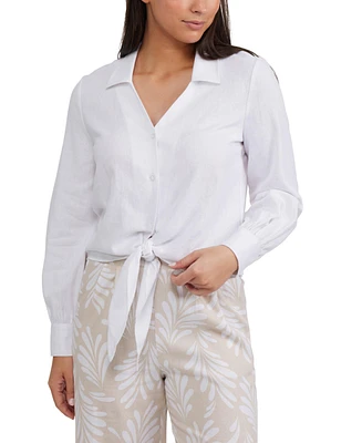 Ellen Tracy Women's Tie Front Shirt