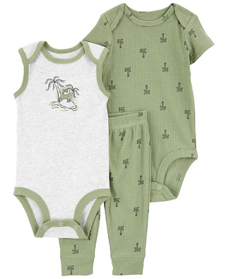Carter's Baby 3 Piece Palm Tree Little Bodysuit Set