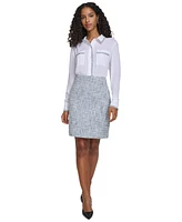 Calvin Klein Women's Tweed Pencil Skirt