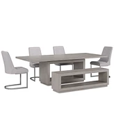 Tivie 6 Pc Dining Set (Rectangular Table + Chairs Bench