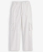 On 34th Women's White High Rise Utility Cargo Jeans, Created for Macy's