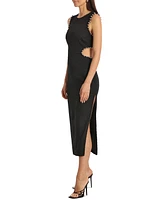 Avec Les Filles Women's Beaded Cutout Midi Dress