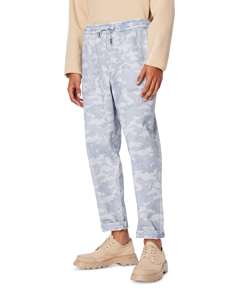 A|X Armani Exchange Men's Tonal Camouflage Drawstring Pants