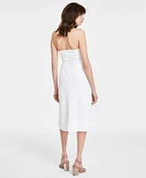 Dkny Women's Sleeveless Halter-Neck Button-Front Dress