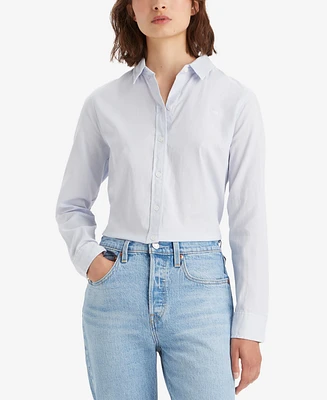 Levi's The Classic Cotton Box-Pleat-Back Long-Sleeve Shirt