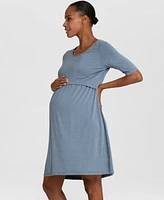 Seraphine Women's Stretch Jersey Maternity and Nursing Nighties, Twin Pack