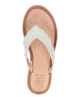 Frye Women's Ava Fringe Thong Flat Sandals - White