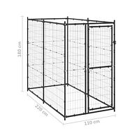 Outdoor Dog Kennel Steel 43.3"x86.6"x70.9"