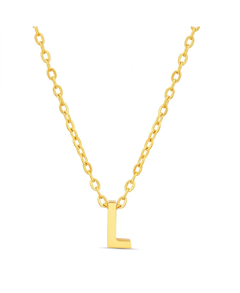 kensie Gold-Tone Letter Initial Pendant Necklace