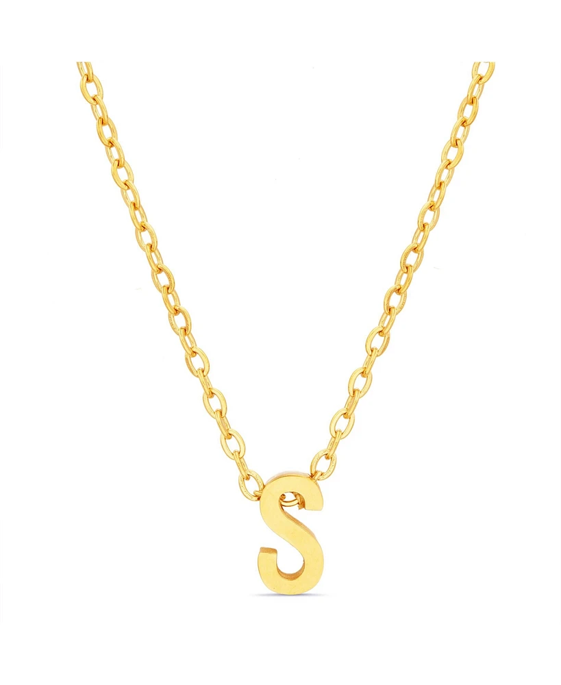 kensie Gold-Tone Letter Initial Pendant Necklace