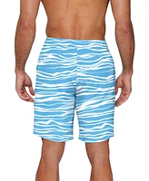 Reebok Men's Quick-Dry Stripe Wave Core Valley 7" Swim Trunks