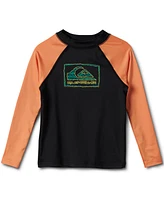 Quiksilver Toddler & Little Boys Everyday Colorblocked Logo-Print Upf 50+ Long-Sleeve Surf Rash Guard