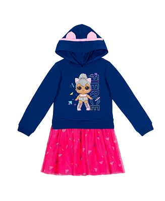 L.o.l. Surprise! Girls Kitty Queen French Terry Cosplay Costume Dress Blue