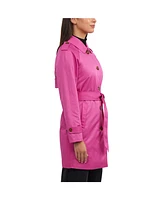 Ellen Tracy Women's Cinched Waist Gillet Trench Coat