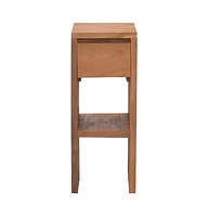 Bedside Cabinet 7.9"x13.8"x19.7" Solid Teak Wood