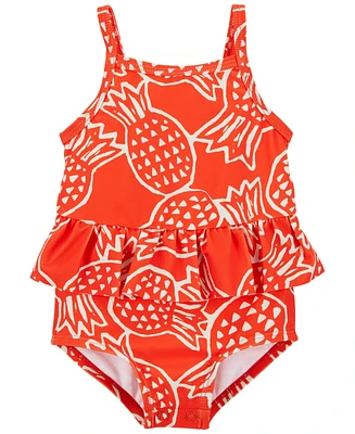 Carter's Baby Pineapple Print Ruffled Swimsuit