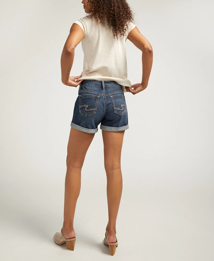 Silver Jeans Co. Women's Boyfriend Mid Rise Shorts