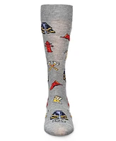 MeMoi Men's Occupation Novelty Crew Socks